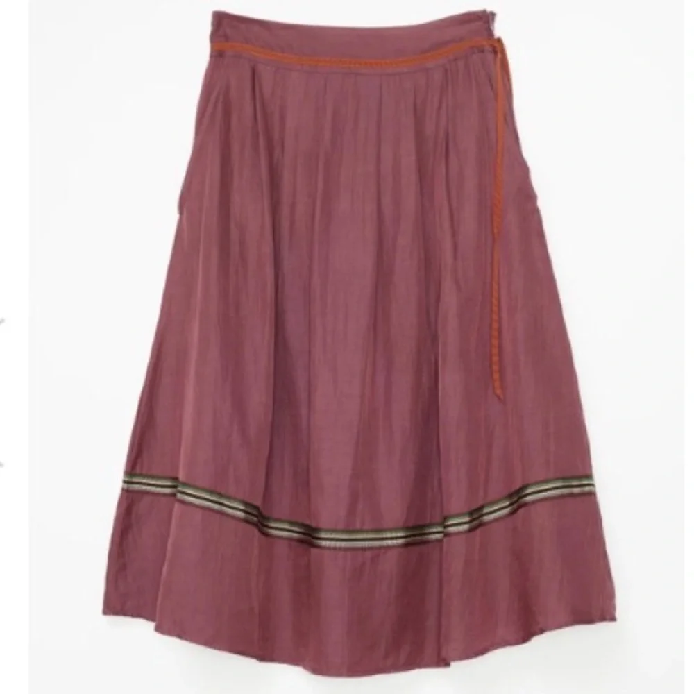 Matta New York Zapotec Skirt Plum XL Cotton Silk